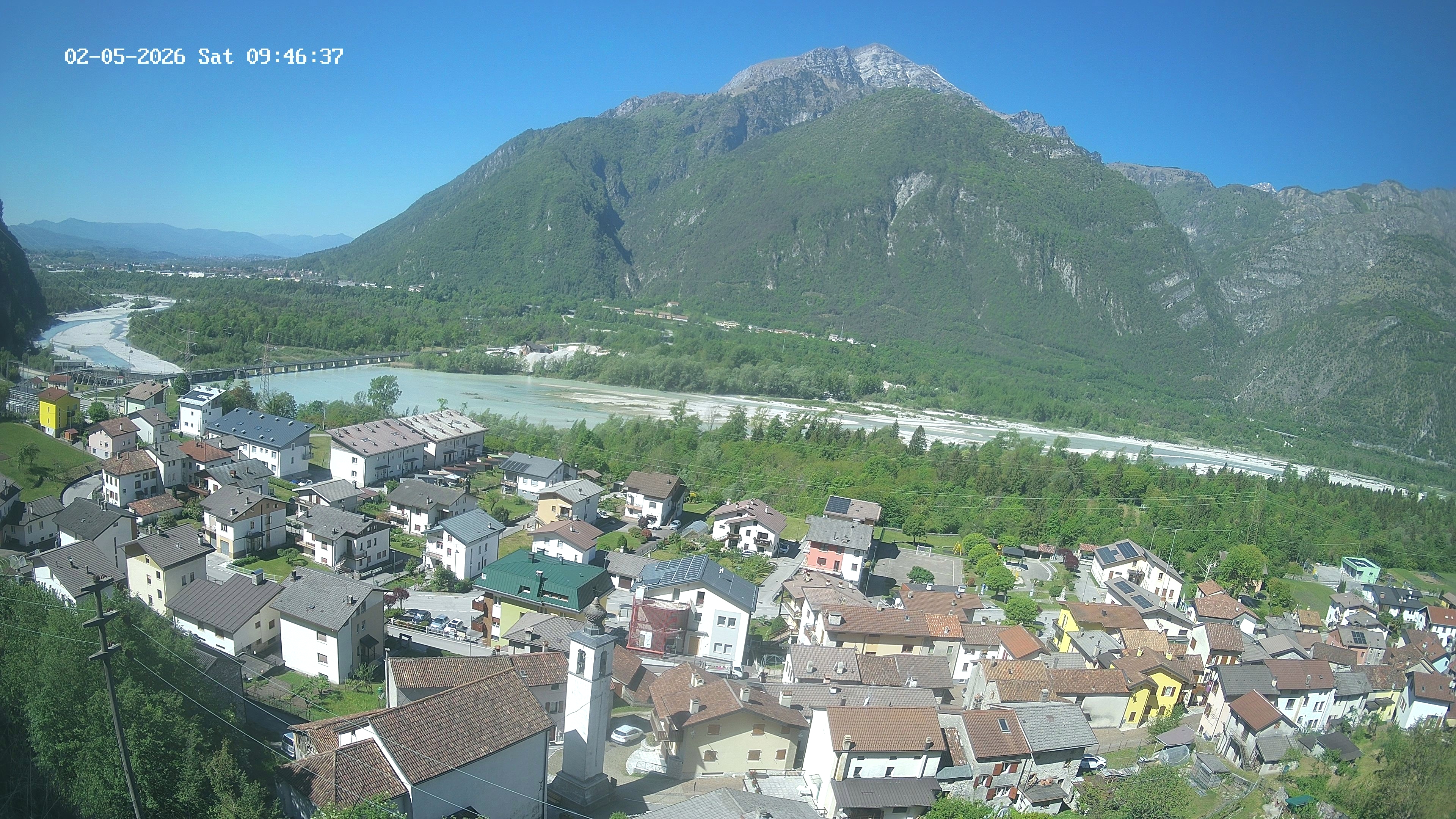 immagine della webcam nei dintorni di Pieve d'Alpago: webcam Ponte nelle Alpi